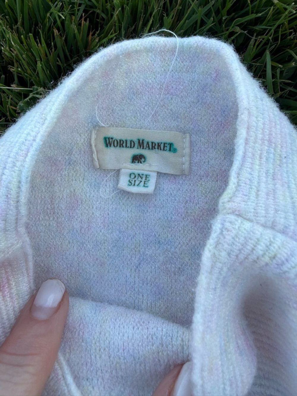 World Market Pastel Speckled Mock Neck Sweater Tunic Women’s Oversized Cozy Knit - Picture 4 of 10